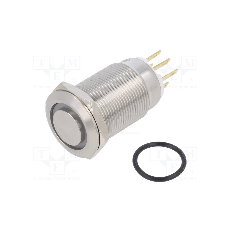 1 pcs x ONPOW - LAS1GQH-11ZE/R/12V/S - Switch: vandal resistant, Pos: 2, SPDT, 3A/220VAC, 5A/24VDC, IP65