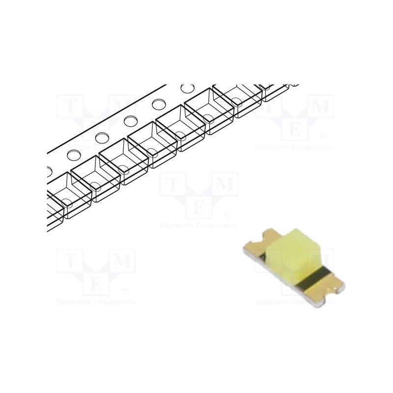 1 pcs x Inolux - IN-S124ARUW - LED, SMD, 1204, white, 140mcd, 140°, 20mA, 3.3÷3.9V, Front: flat, 78mW