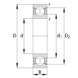 Ball bearing usually 40x68x15 mm flt