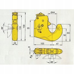 1208552 lower link coupling hook, category 1
