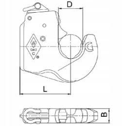 1208552 lower link coupling hook, category 1