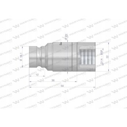 Quick dry connector, G1 4 BSP Warynski plug