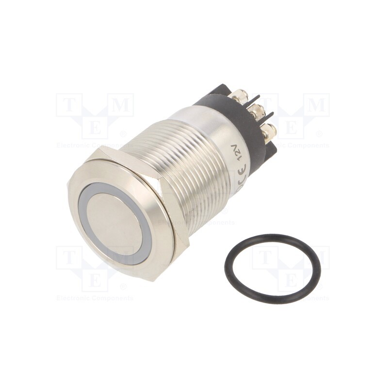 1 pcs x ONPOW - LAS1GQF-11E/L/R/12V/S - Switch: vandal resistant, Pos: 2, SPDT, 3A/220VAC, 5A/24VDC, IP65