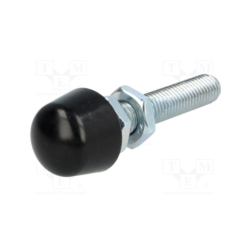 1 pcs x ELESA+GANTER - GN 708.1-M10-77-B-ST - Clamping bolt, Thread: M10, Base dia: 18mm, Kind of tip: rounded