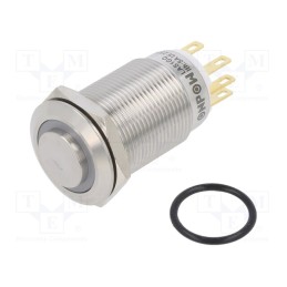 1 pcs x ONPOW - LAS1GQH-11ZE/W/12V/S - Switch: vandal resistant, Pos: 2, SPDT, 3A/220VAC, 5A/24VDC, IP65