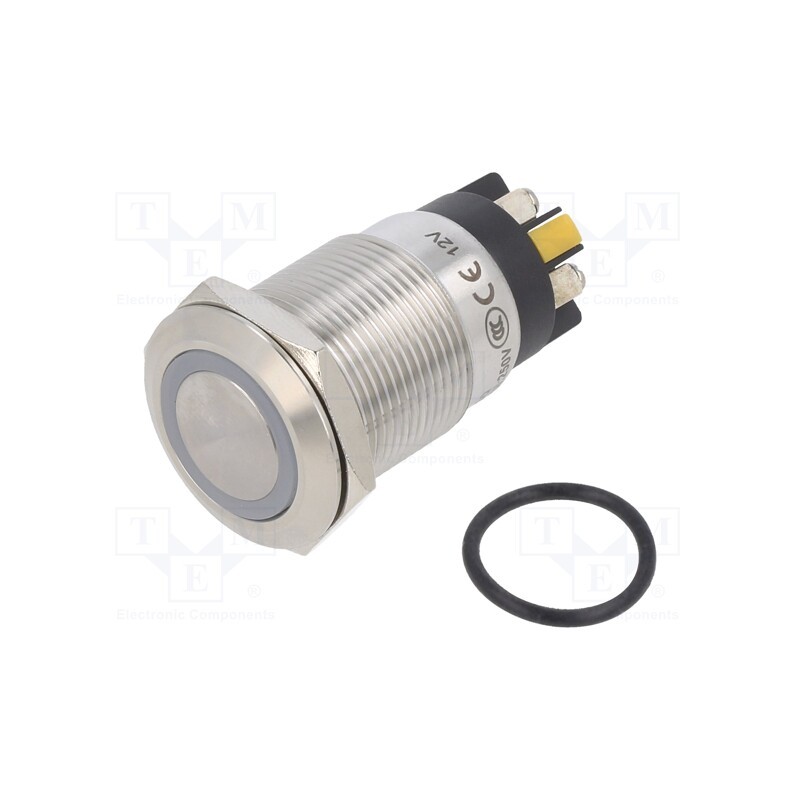 1 pcs x ONPOW - LAS1GQF-11E/L/Y/12V/S - Switch: vandal resistant, Pos: 2, SPDT, 3A/220VAC, 5A/24VDC, IP65