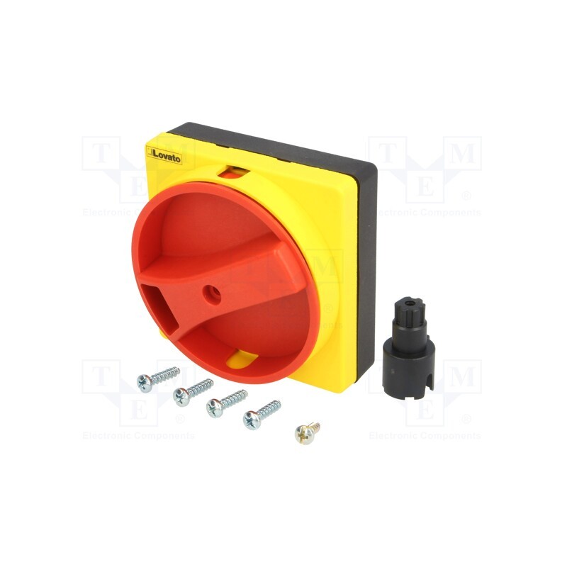 1 pcs x LOVATO ELECTRIC - GAX61 - Knob, GA, red/yellow