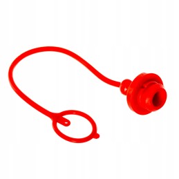 Dust cover for the euro socket, red