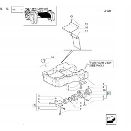 Mounting housing case new holland tm fiat 5147613