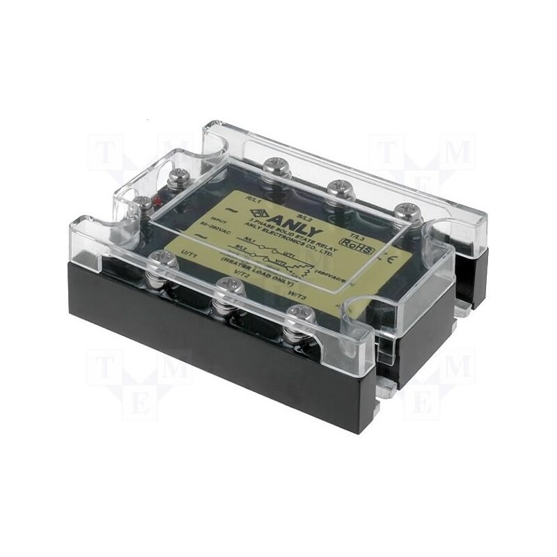 1 pcs x ANLY ELECTRONICS - ASR-3PH125AA-H - Relay: solid state, 125A, Uswitch: 48÷480VAC, 3-phase, Series: ASR