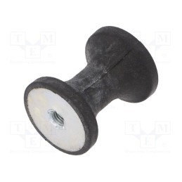 1 pcs x ELESA+GANTER - DVC.3-40-20-48-M8-70 - Vibration damper, M8, Ø: 40mm, rubber, L: 48mm, H: 8mm, 1088N, 91N/mm