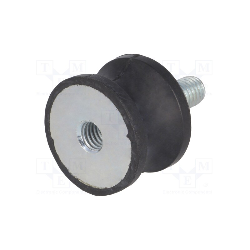 1 pcs x ELESA+GANTER - DVC.2-30-22-20-M8-20-70 - Vibration damper, M8, Ø: 30mm, rubber, L: 20mm, Thread len: 23mm