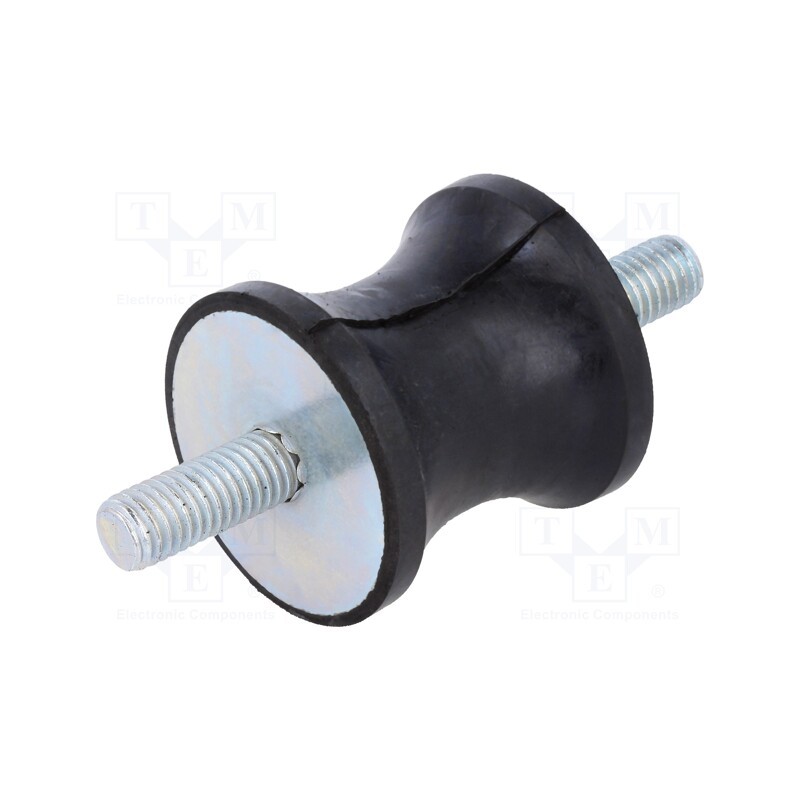 1 pcs x ELESA+GANTER - DVC.1-60-49-60-M10-28-40 - Vibration damper, M10, Ø: 60mm, rubber, L: 60mm, Thread len: 28mm