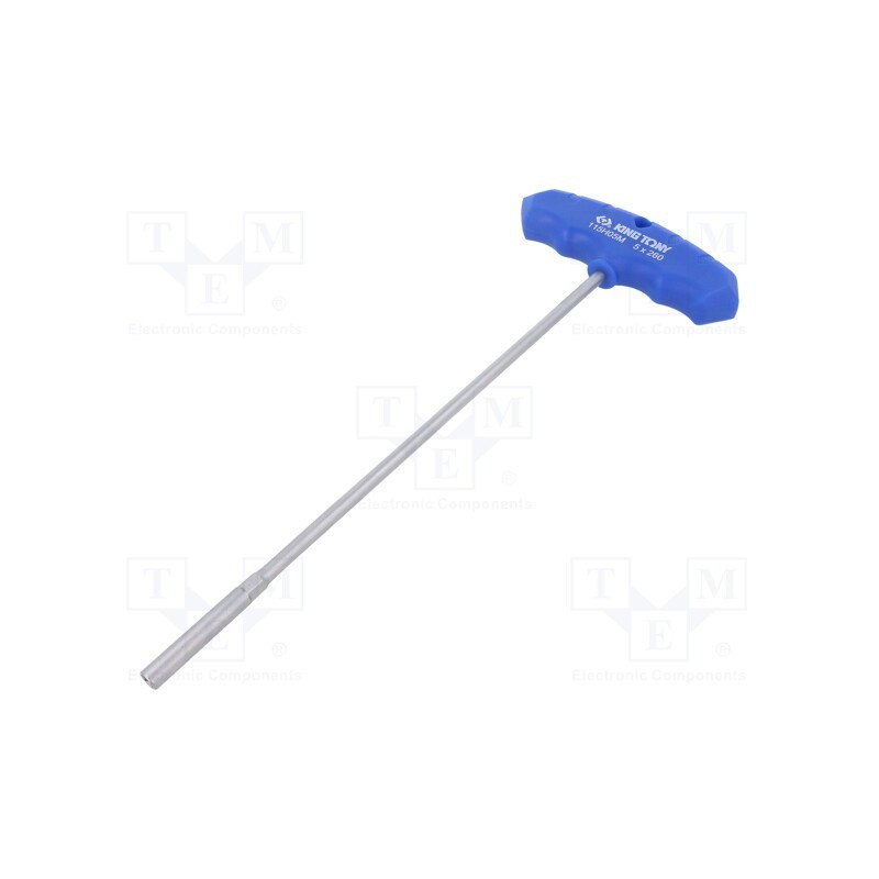 1 pcs x KING TONY - 115H05M-10 - Wrench, 6-angles,socket spanner, HEX 5mm, Chrom-vanadium steel