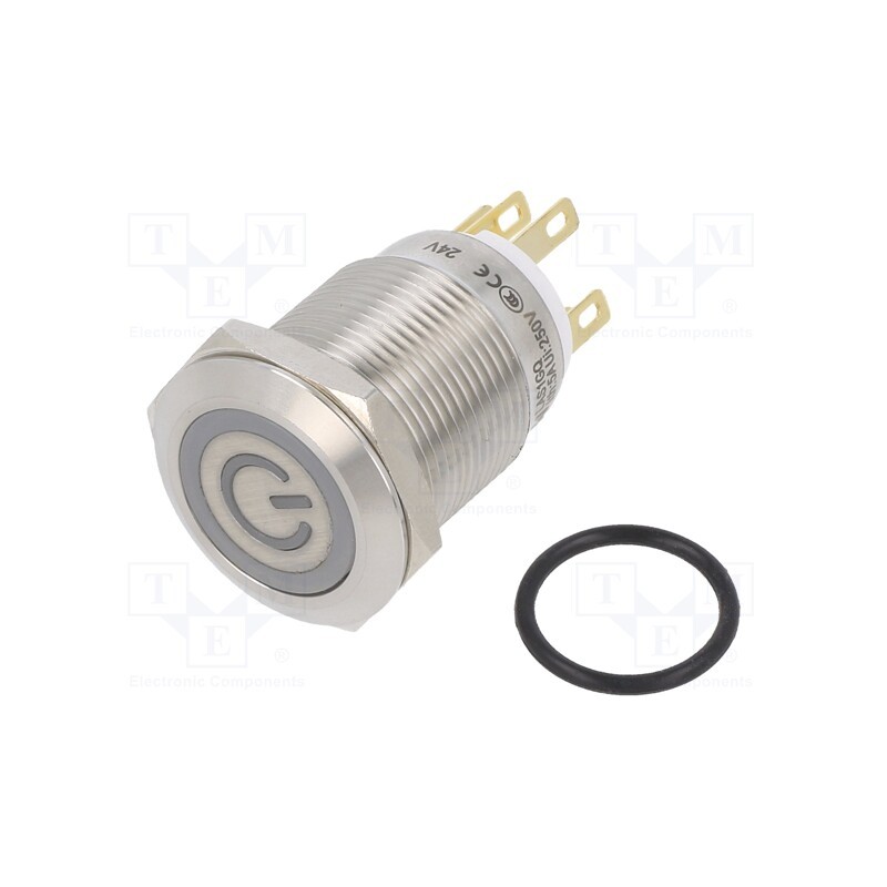 1 pcs x ONPOW - LAS1GQF-11ET/W/24V/S - Switch: vandal resistant, Pos: 2, SPDT, 3A/220VAC, 5A/24VDC, IP65