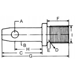 Stabilizer pin 22x83mm thread 3 4 unf