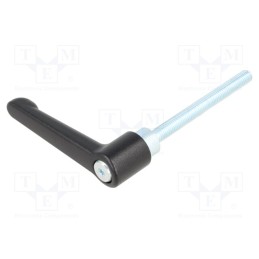 1 pcs x ELESA+GANTER - GN 302.2-78-M8-80-SW - Lever, adjustable, Lever length: 78mm, Slider height: 36mm