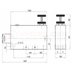 Hydraulic valve vpr3 divider with regulation 120l
