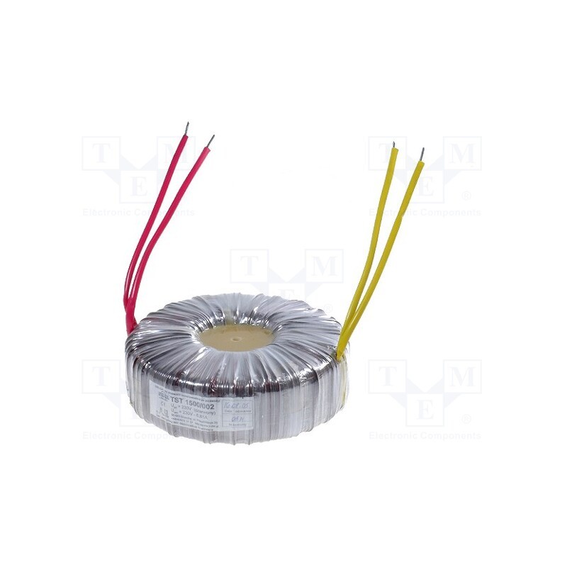 1 pcs x INDEL - TST 1500/002 - Transformer: toroidal, 1.5kVA, 230VAC, 230V, 6.52A, Leads: cables
