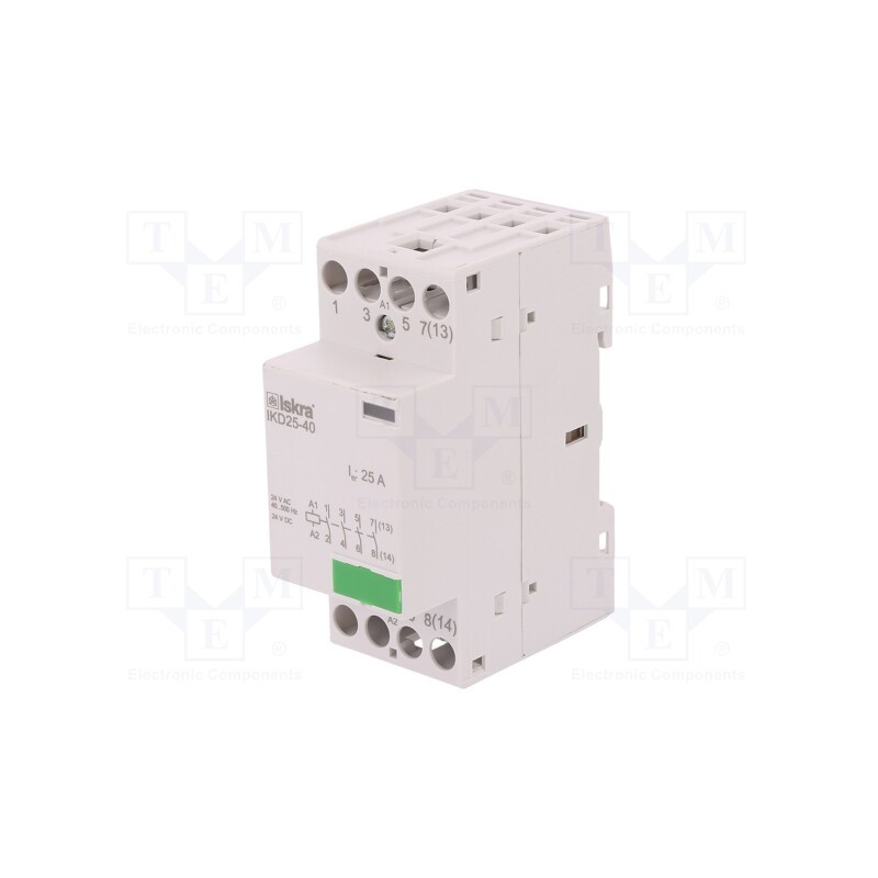 1 pcs x ISKRA - 30.046.031 - Contactor: 4-pole installation, 25A, 24VAC,24VDC, NO x4