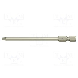 1 pcs x WERA - 5071090001 - Screwdriver bit, Torx® with protection, T15H, Overall len: 89mm