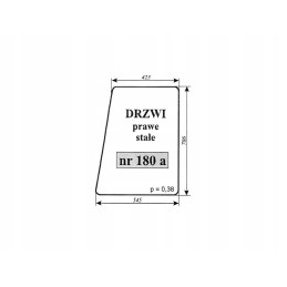 Fixed right door window c 330 assy 180a