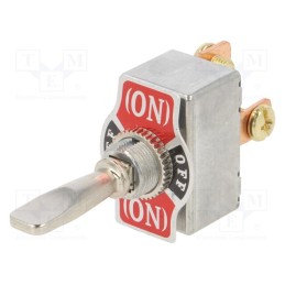 1 pcs x SWITCH COMPONENTS - TD2-1G-DC-3-H - Switch: toggle, Pos: 3, SPDT, (ON)-OFF-(ON), 50A/12VDC, Leads: screw