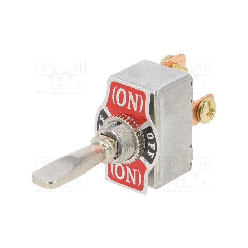 1 pcs x SWITCH COMPONENTS - TD2-1G-DC-3-H - Switch: toggle, Pos: 3, SPDT, (ON)-OFF-(ON), 50A/12VDC, Leads: screw