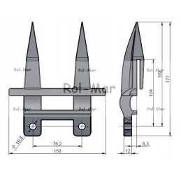 New Holland Case Warynski double finger bayonet