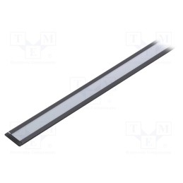 1 set x TOPMET - GROOVE10 C/U BK 1M SET STANDARD - Profiles for LED modules, white, black, L: 1m, GROOVE10, aluminium