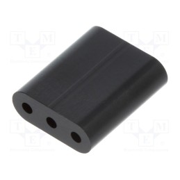 10 pcs x DREMEC - 8GE04V80358 - Spacer sleeve, LED, ØLED: 3mm, L: 9.5mm, black, UL94V-0, Mat: PVC