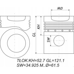 Piston n set mf 4 101 054 perkins 0433010 92144800
