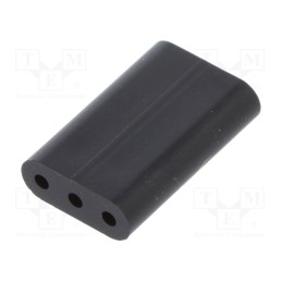 10 pcs x DREMEC - 8GE04V80359 - Spacer sleeve, LED, ØLED: 3mm, L: 12.7mm, black, UL94V-0, Mat: PVC