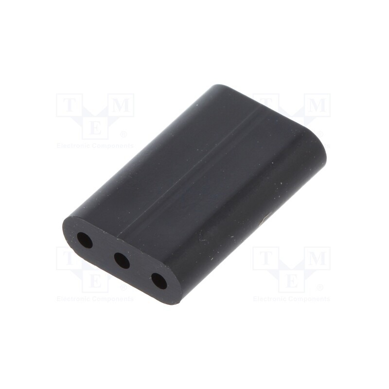 10 pcs x DREMEC - 8GE04V80359 - Spacer sleeve, LED, ØLED: 3mm, L: 12.7mm, black, UL94V-0, Mat: PVC