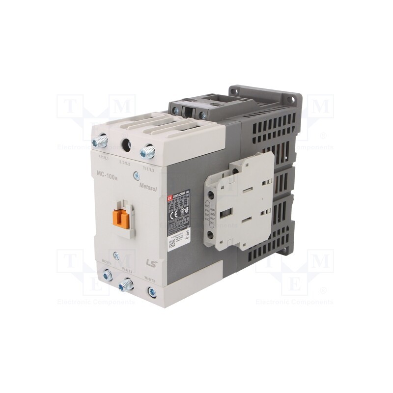 1 pcs x LS ELECTRIC - MC-100A 24VDC 1A1B - Contactor: 3-pole, NO x3, Auxiliary contacts: NO + NC, 24VDC, 100A