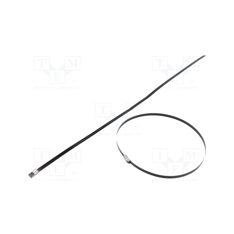 100 pcs x BM GROUP - BMSC3745 - Cable tie, L: 360mm, W: 4.6mm, stainless steel AISI 304, 450N