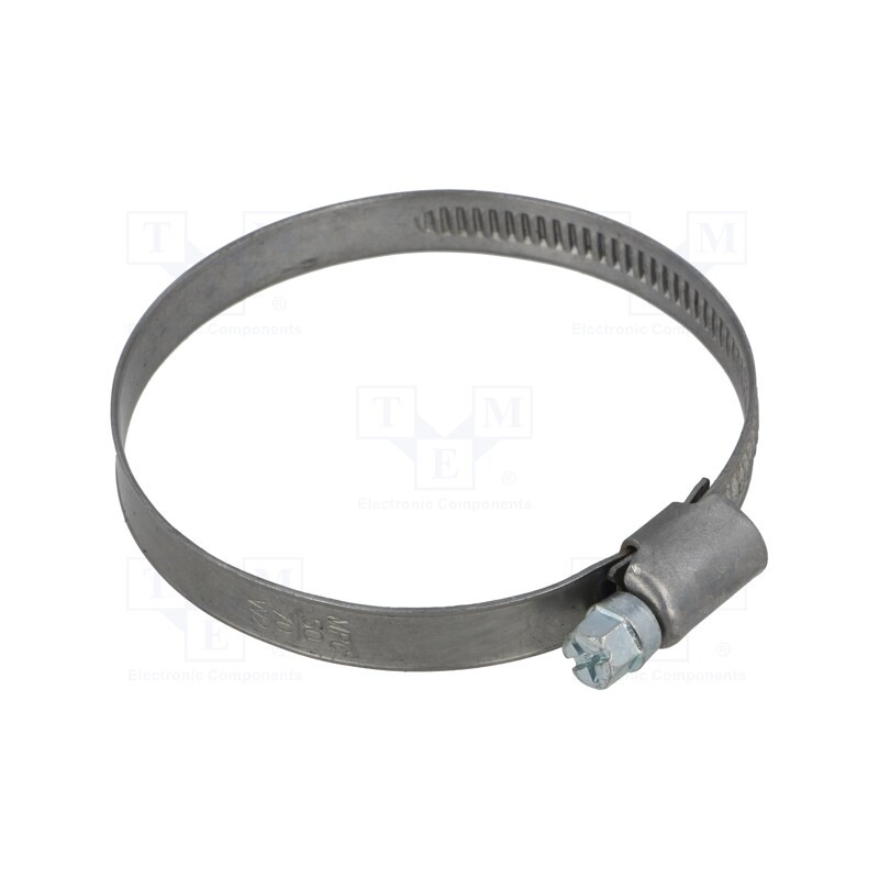 1 pcs x MPC INDUSTRIES - D2050 - Worm gear clamp, W: 9mm, Clamping: 50÷70mm, chrome steel AISI 430