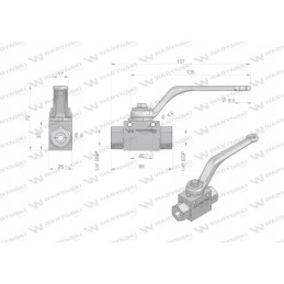2-way hydraulic ball valve 2 2 1 4