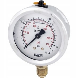 Glycerine pressure gauge oe 63 mm 16 bar