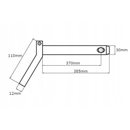 Pin with handle 30x370 mm