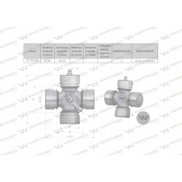 Shaft crosshead 32x90 20 Warynski side lubrication