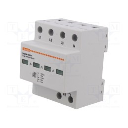 1 pcs x LOVATO ELECTRIC - SA0B4PA320R - Surge arrestor, Type 1+2, Poles: 4, In 8/20us: 20kA, 320VAC, IP20