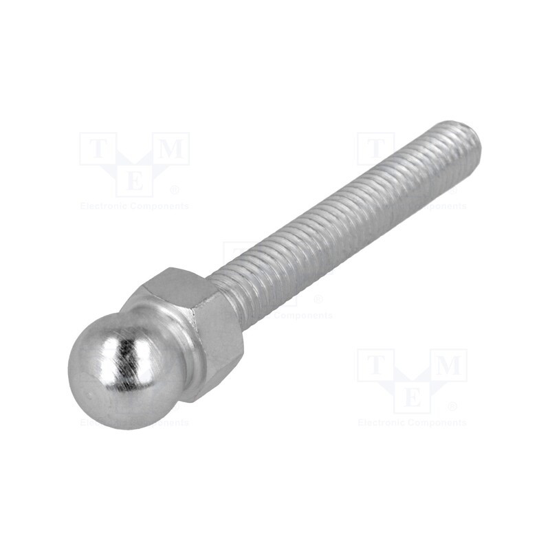 1 pcs x FATH - 098MM06040M - Pin, M6, Plunger mat: steel, Ø: 10mm, Plating: zinc, Thread len: 40mm