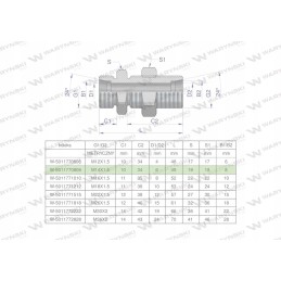 Metric bulkhead hydraulic connector bb m14x1