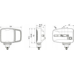 LED headlight 12 24 homologation right