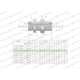 Metric bulkhead hydraulic connector bb m16x1