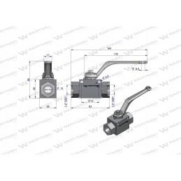 2-way hydraulic ball valve 2 2 1 2
