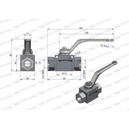 2-way hydraulic ball valve 2 2 1 2