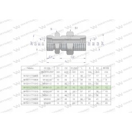 Metric bulkhead hydraulic connector bb m18x1