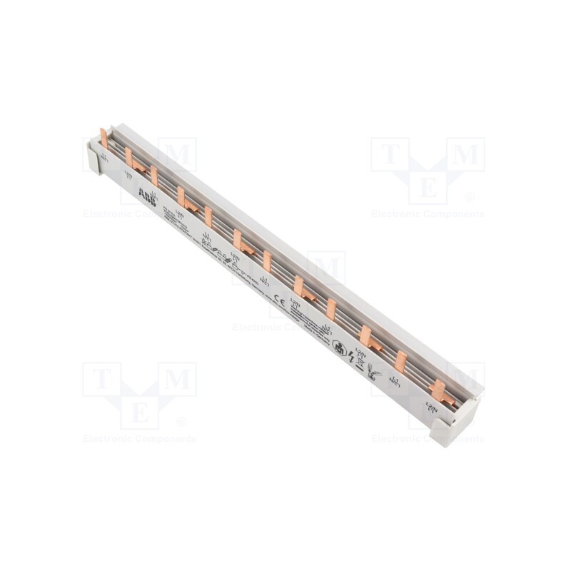 1 pcs x ABB - 2CDL220010R1012 - Busbar, 10mm2, Poles: 2, 690VAC, 690VDC, Inom: 63A, No.of mod: 12